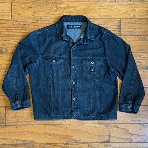 L.C. King Black Denim Western Jacket